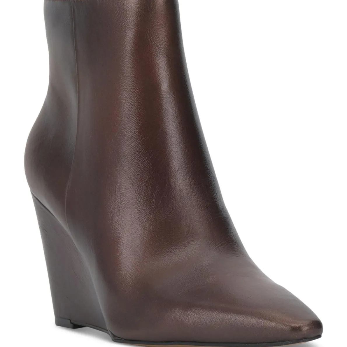 Double Zipper Leather Ankle Boots