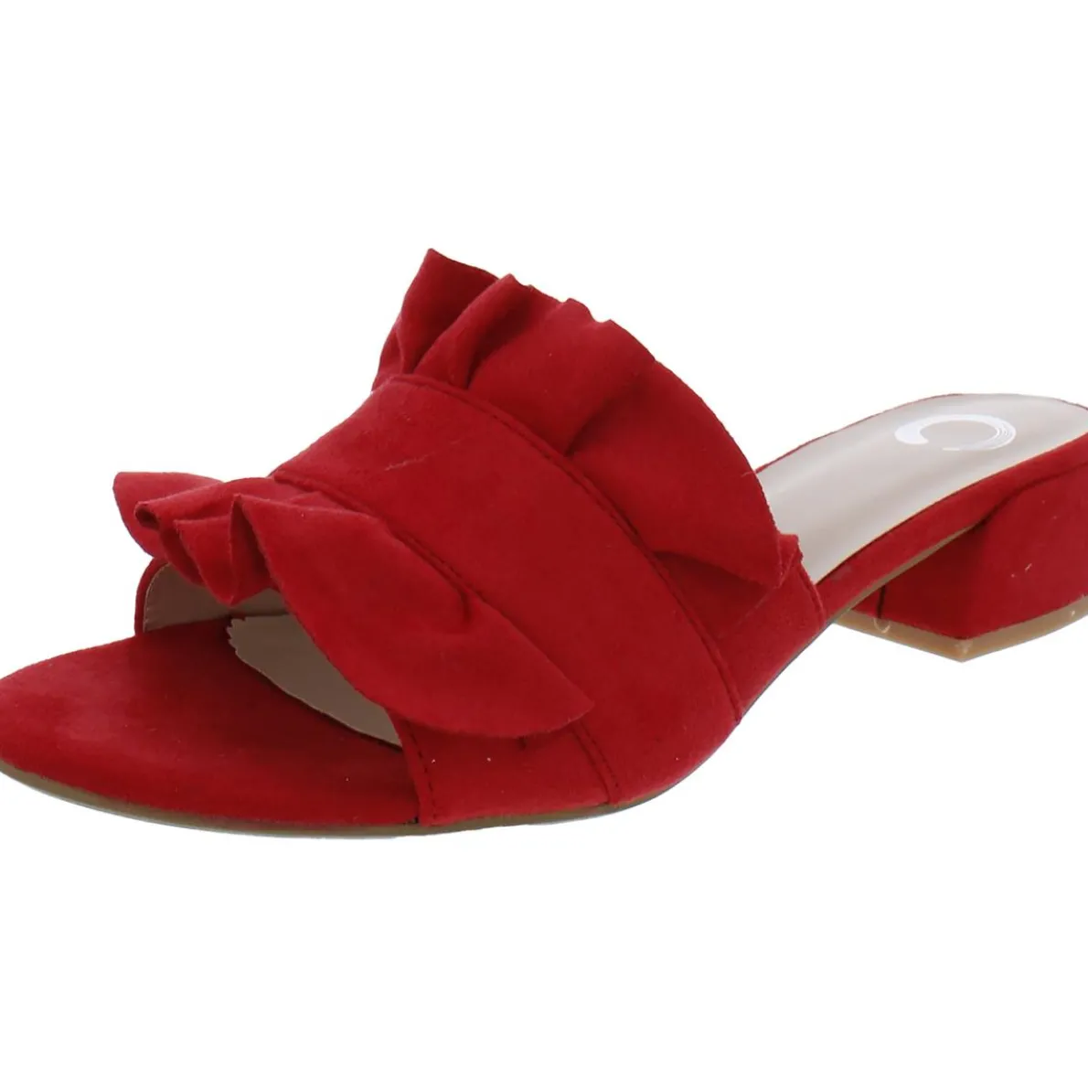 Faux Suede Sandal Block Heels