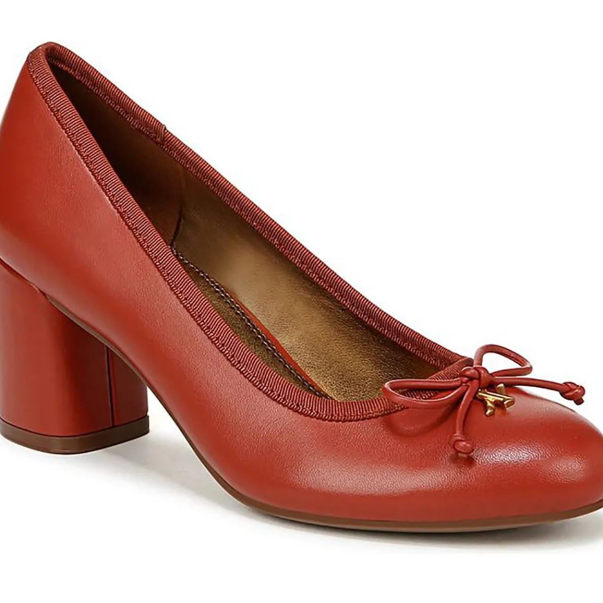 Sienna Leather Dressy Block Heels
