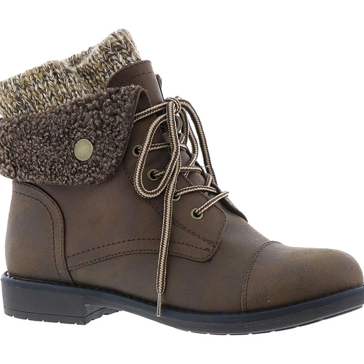 Duena Lace-Up Faux Fur Booties