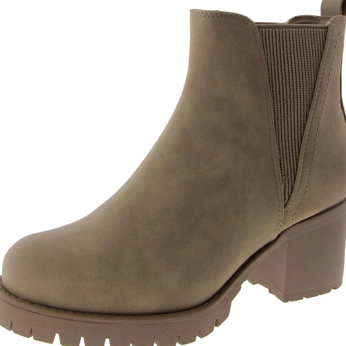 JODY Faux Leather Pull On Ankle Boots