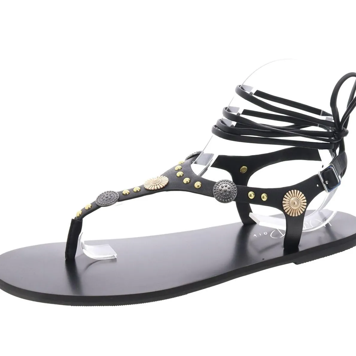 Earheart Embellished Open Toe T-Strap Sandals