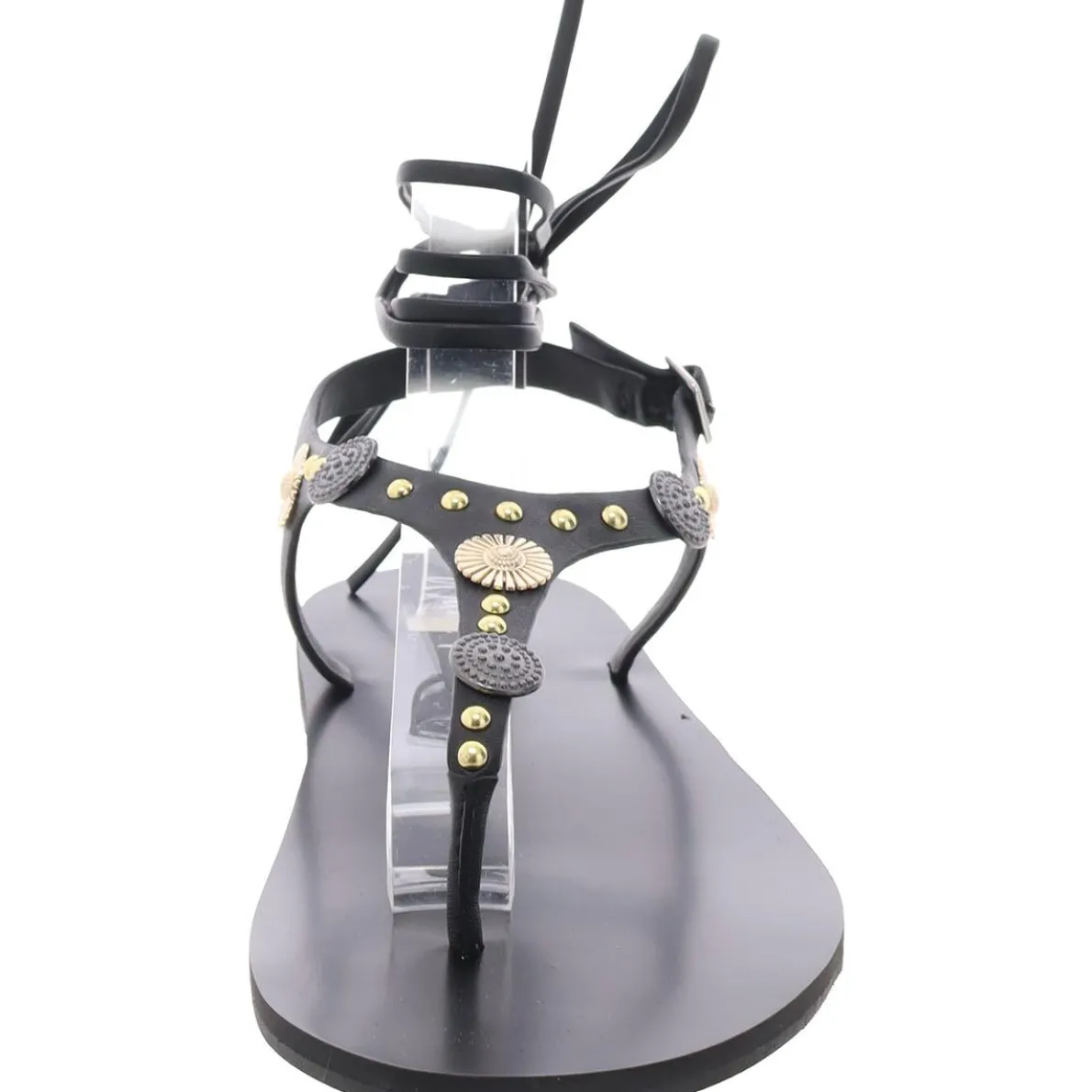 Earheart Embellished Open Toe T-Strap Sandals