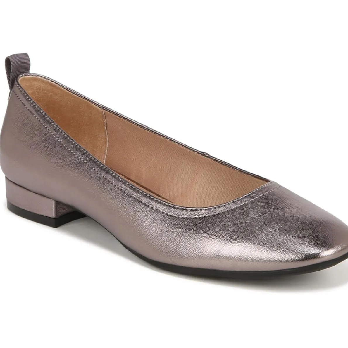 Cameo Faux Leather Round Toe Loafers