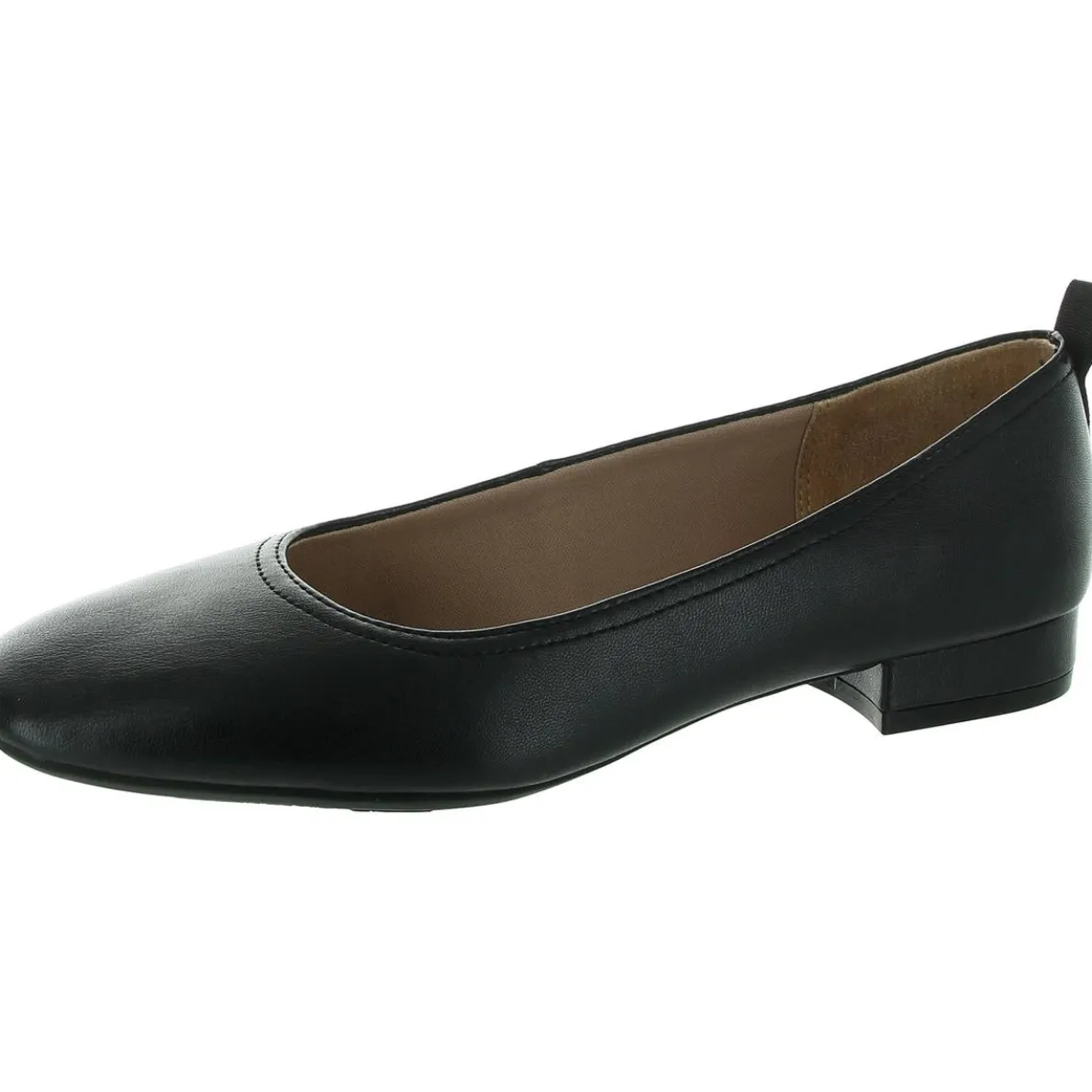 Cameo Faux Leather Round Toe Loafers