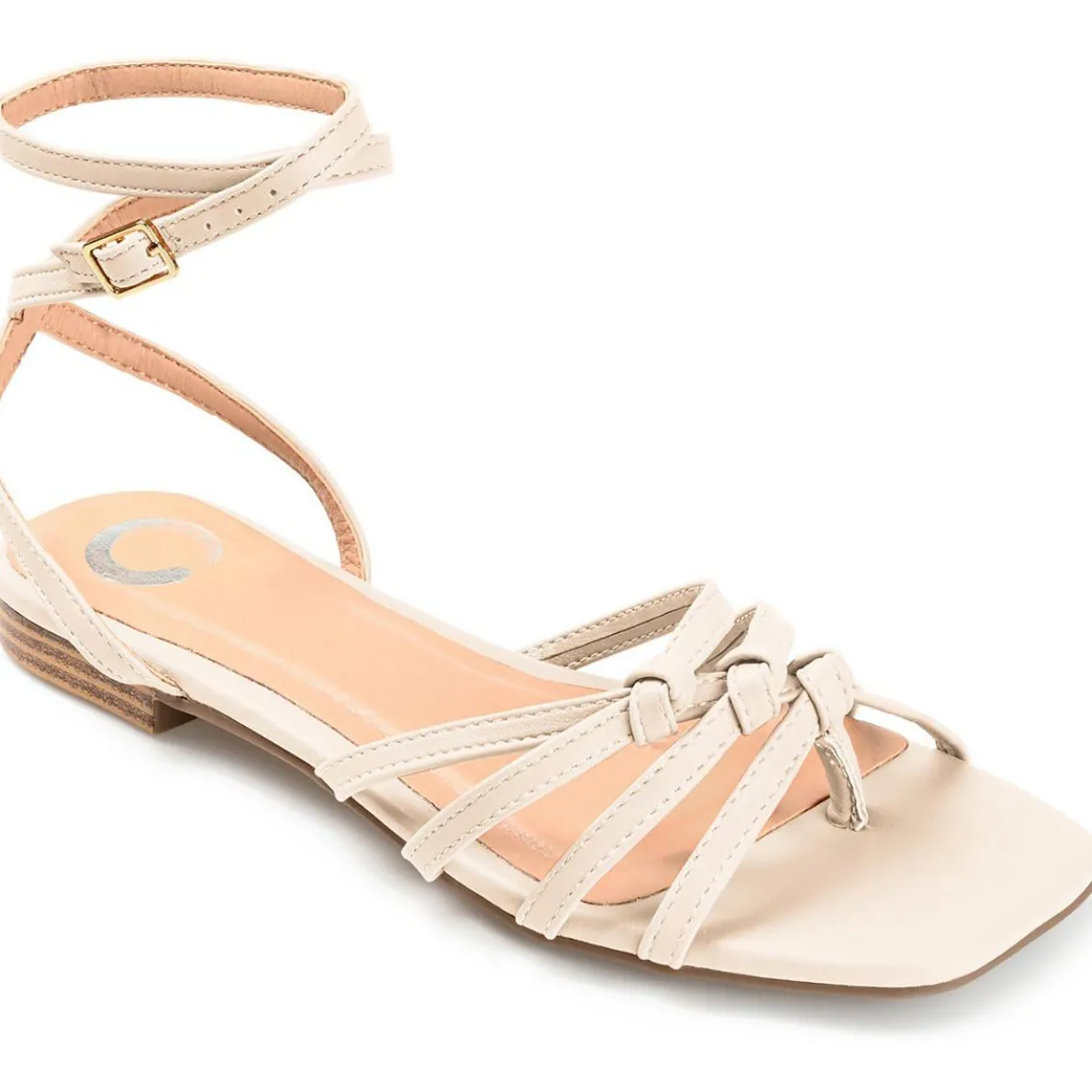 Indee Faux Leather Caged Slingback Sandals