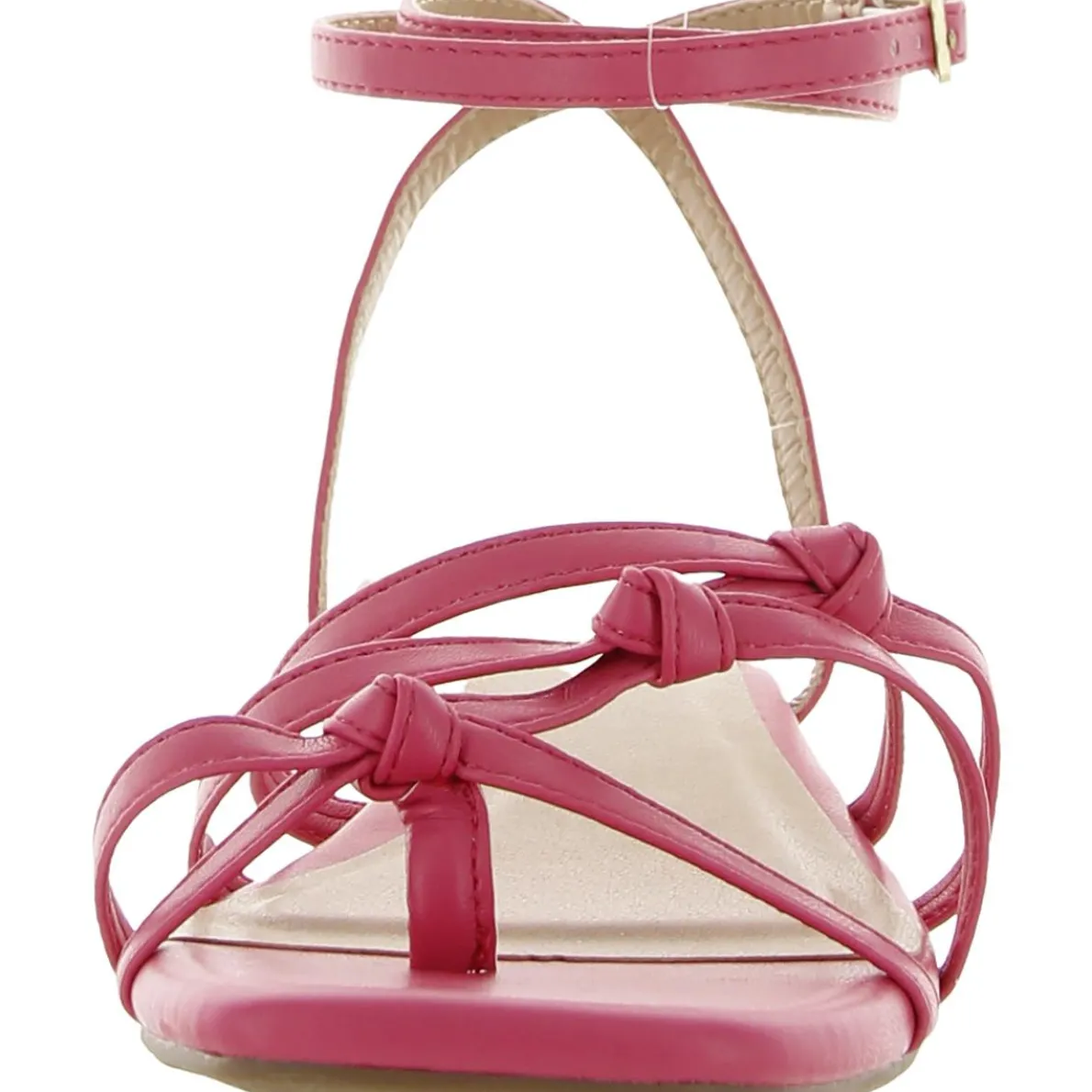 Indee Faux Leather Caged Slingback Sandals