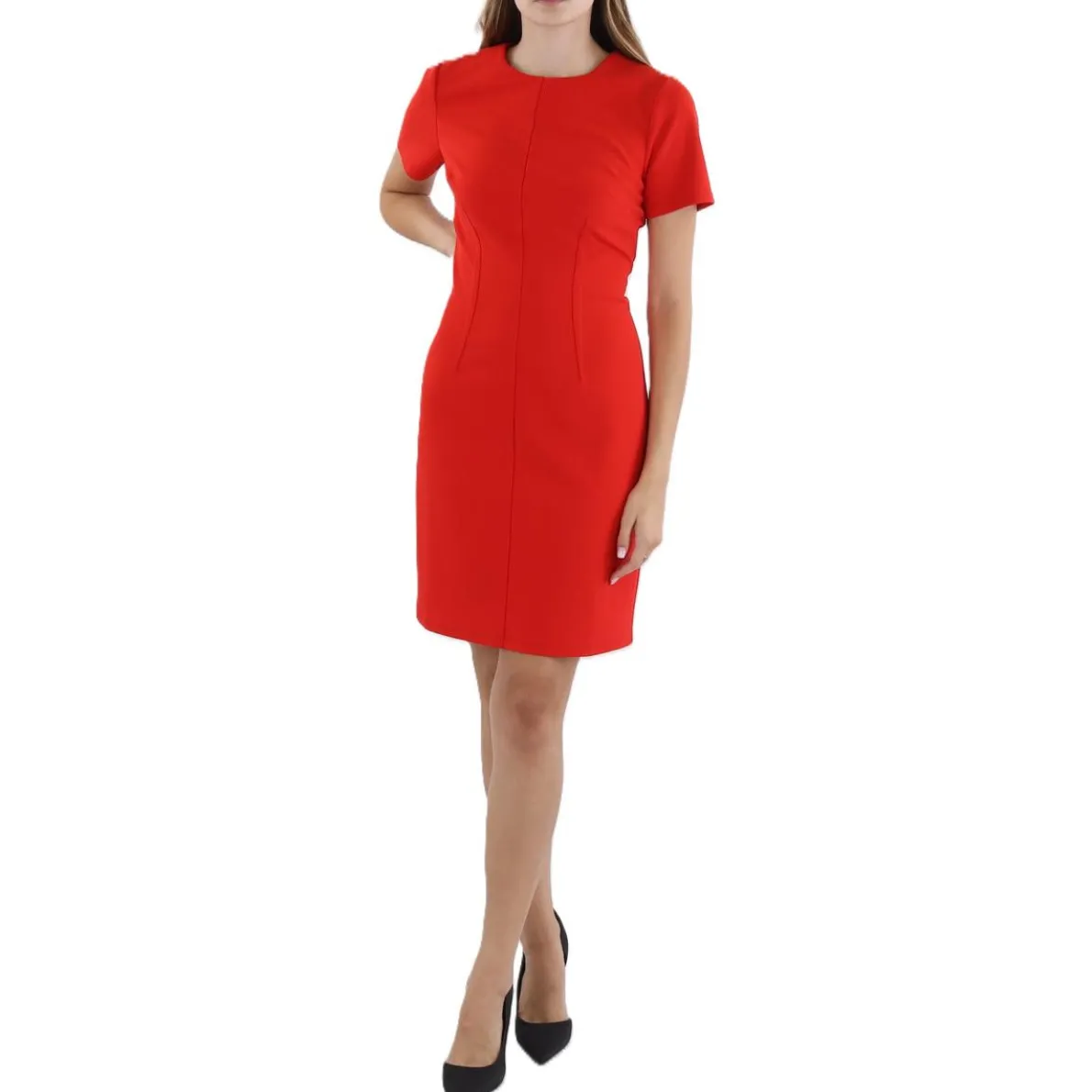 Fitted Above Knee Sheath Dress