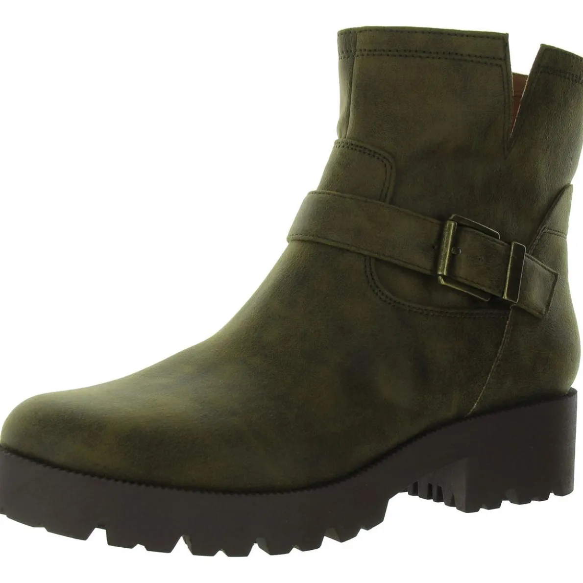 MILLER-2 Faux Leather Laceless Ankle Boots