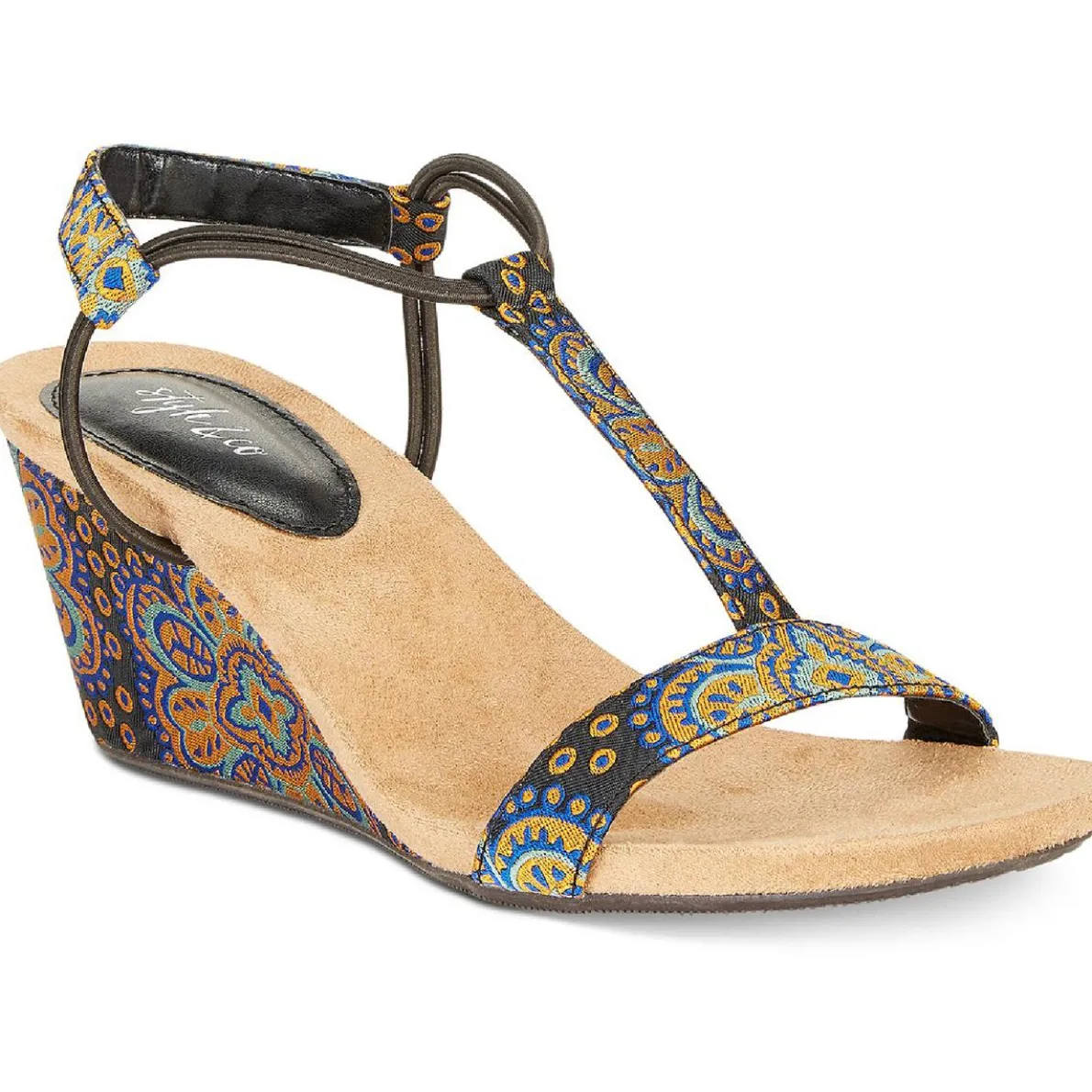 Mulan T-strap Wedge Sandals