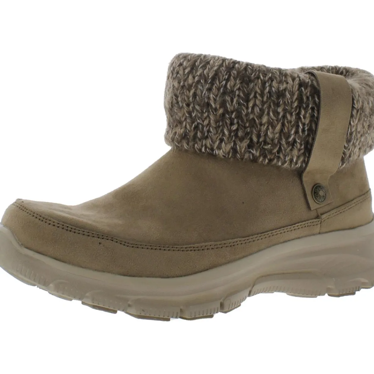 Easy Going Memory Foam Knit Collar Ankle Boots