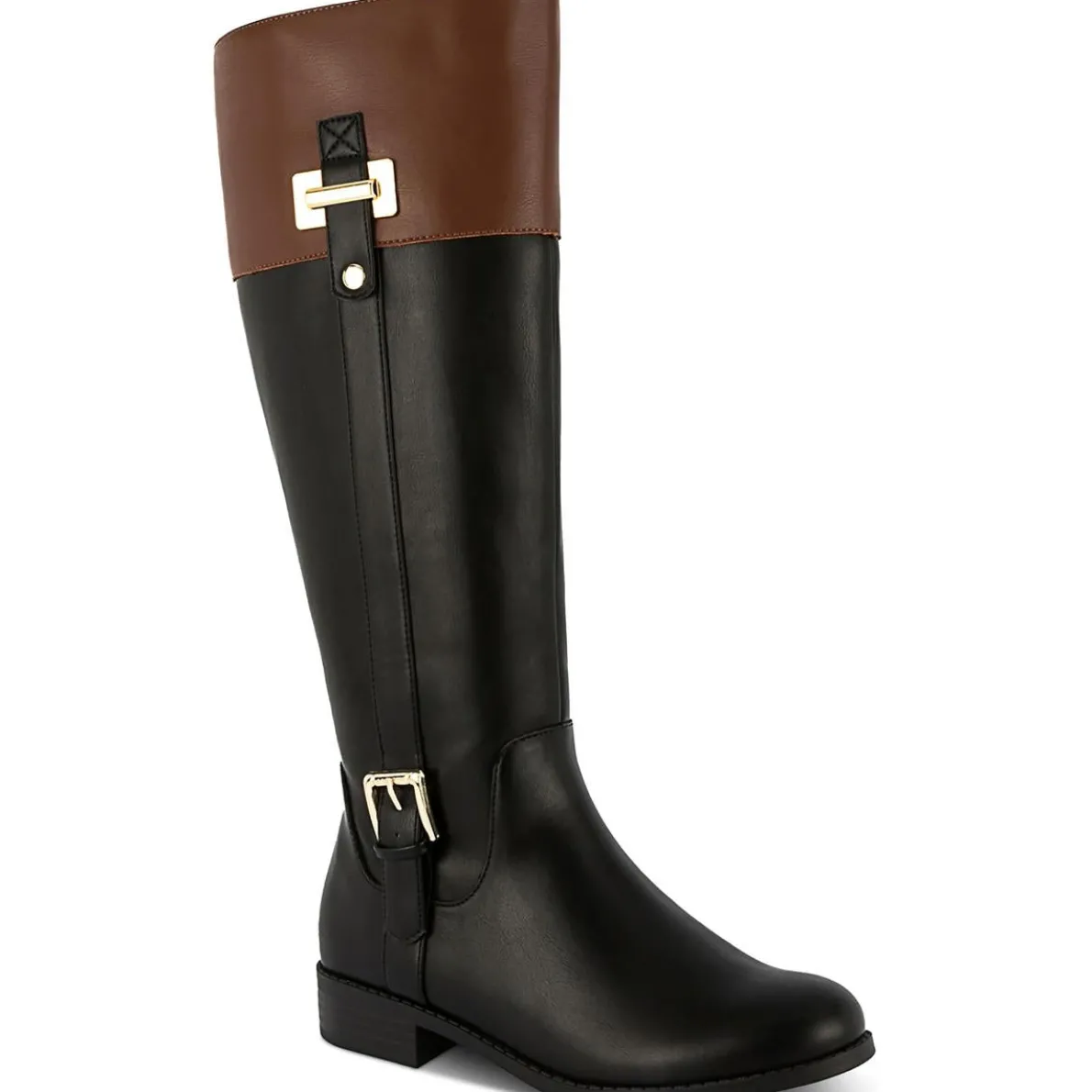 Edenn Faux Leather Riding Knee-High Boots
