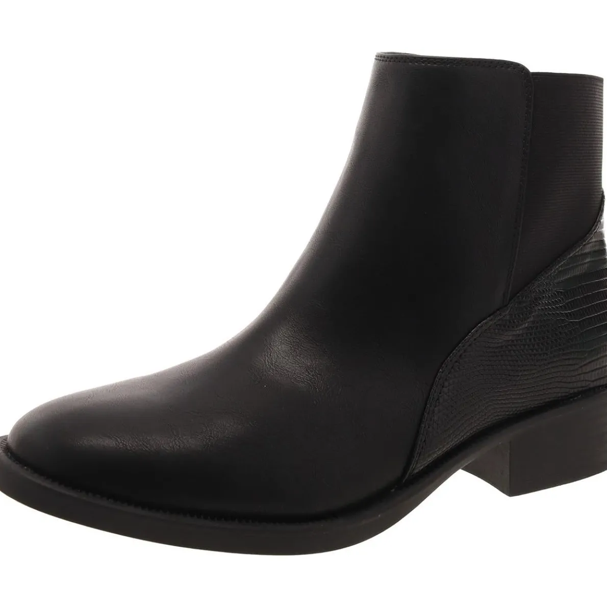 Edwinaa Faux Leather Animal Print Booties