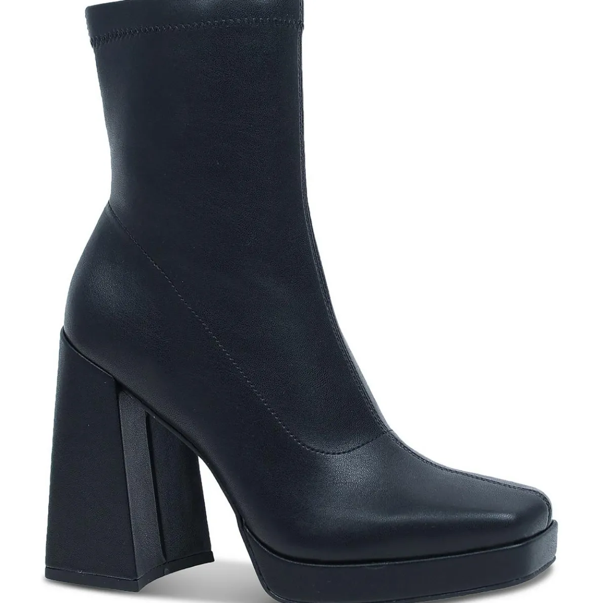 Beautee Square Toe Block Heel Booties
