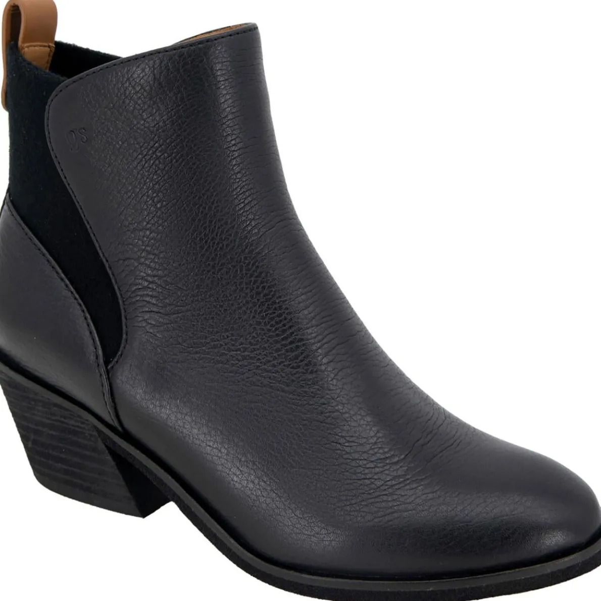 Clint Western Solid Leather Ankle Boots