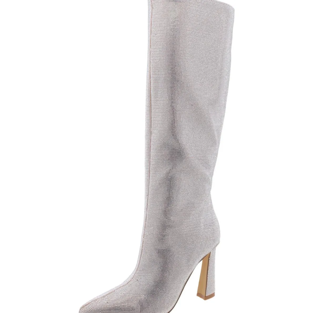 Shayna-R Rhinestone Pull On Knee-High Boots