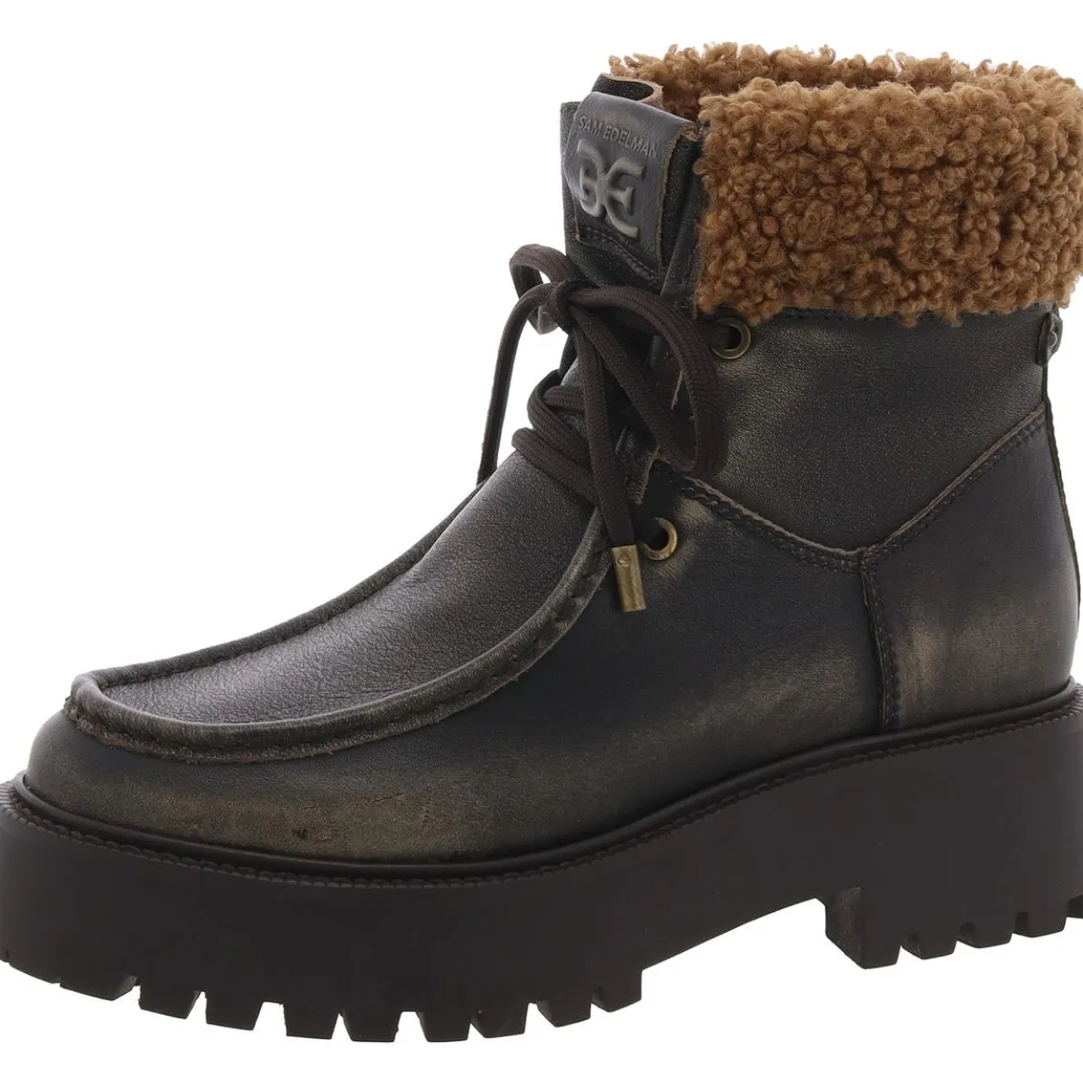 Elara Faux Fur Lined Leather Booties