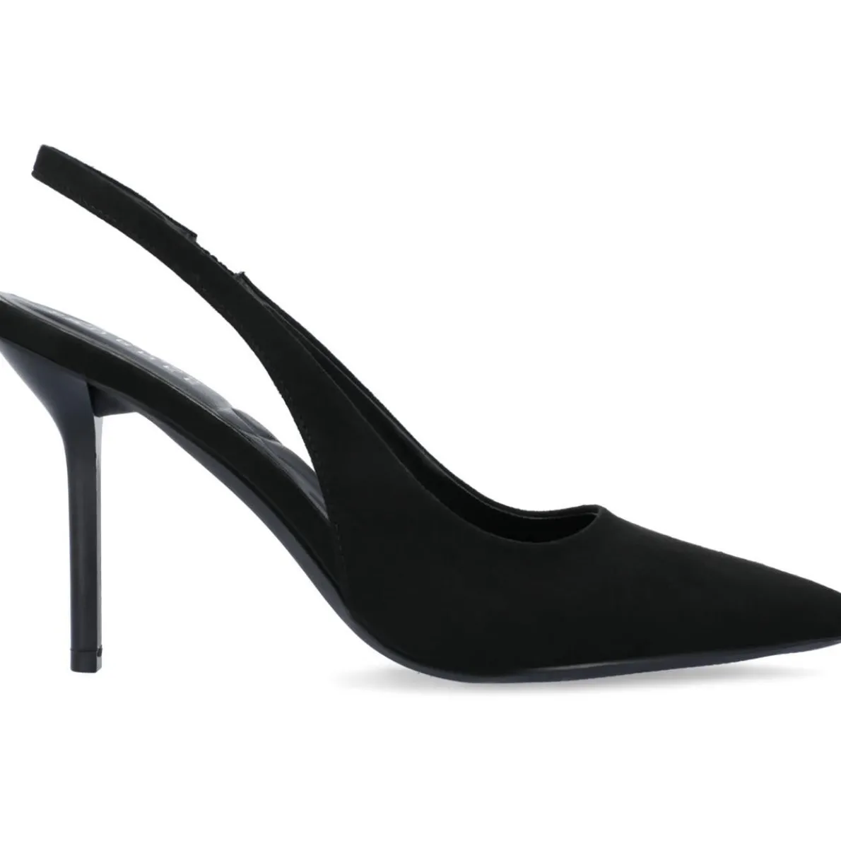 Elenney Faux Suede Pointed Toe Slingback Heels