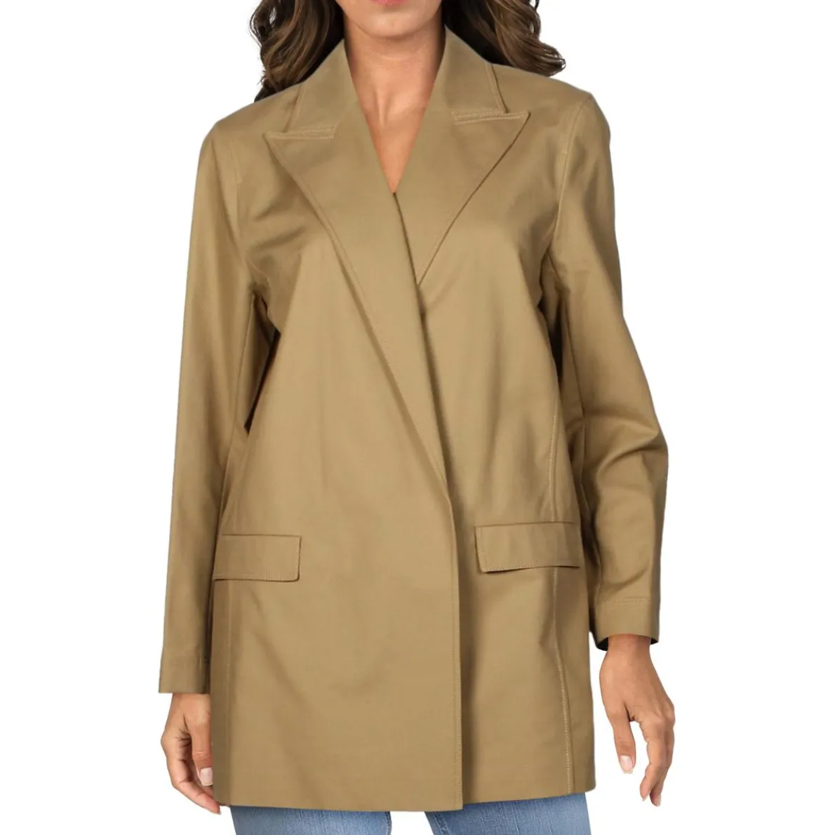 Elijah Notch Collar Open Front Jacket