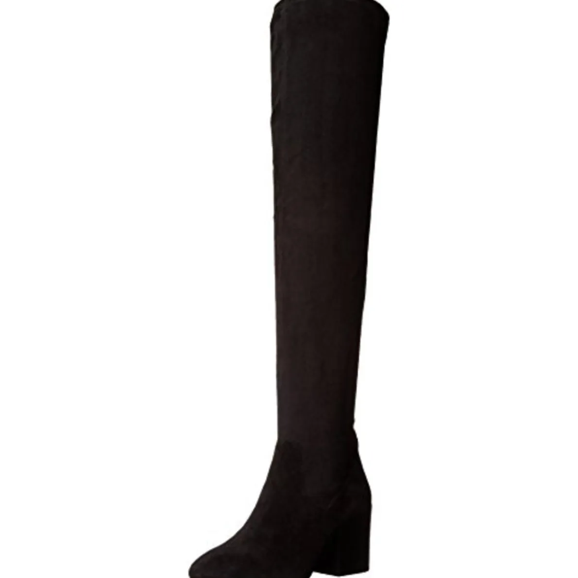 Elisa Faux Suede Stacked Heel Over-The-Knee Boots