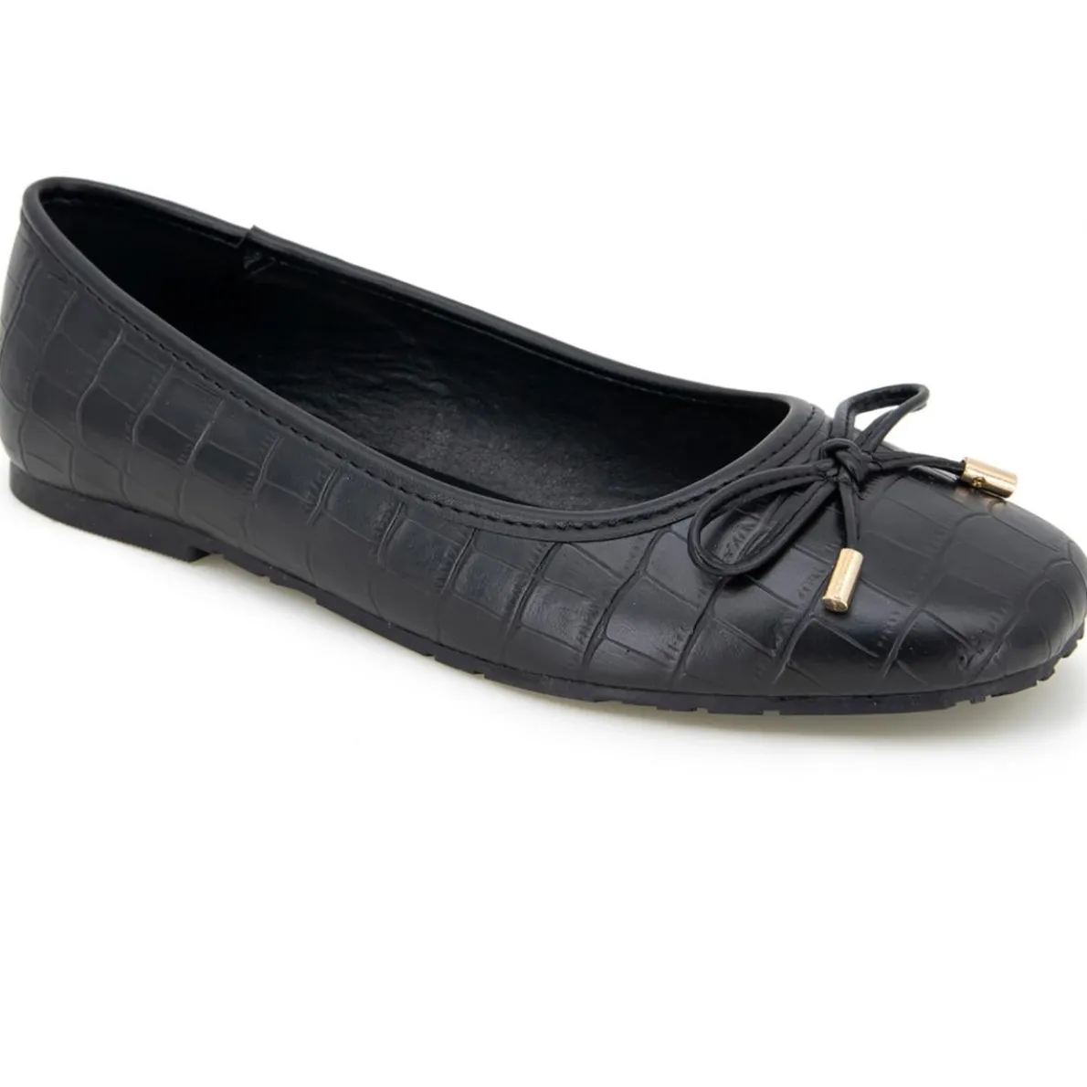 Elstree Faux Leather Slip On Ballet Flats