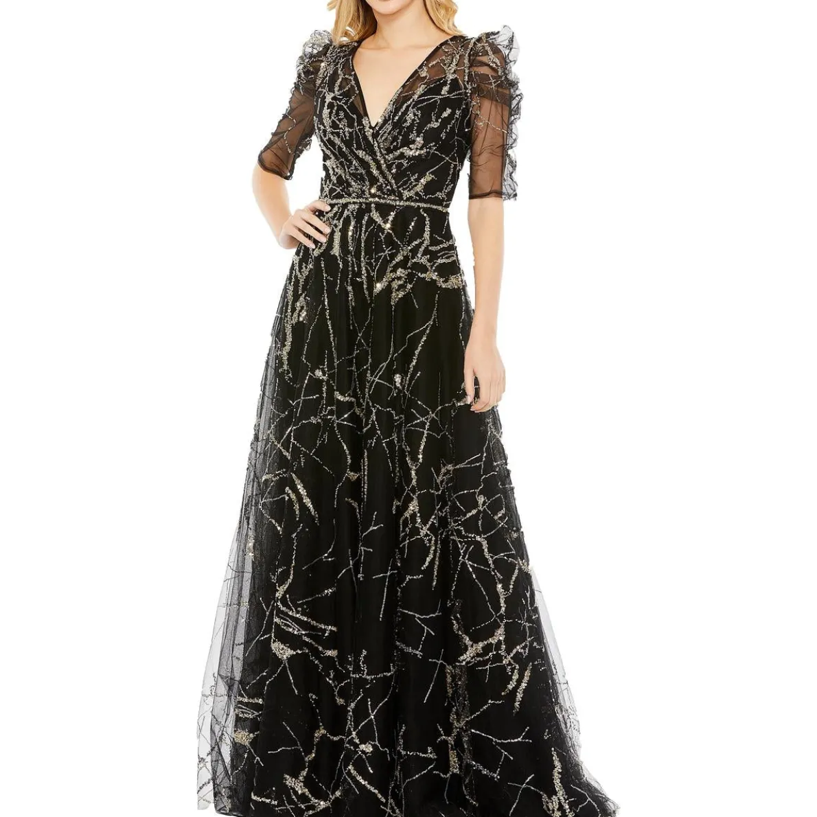 Embellished Formal Evening Dress