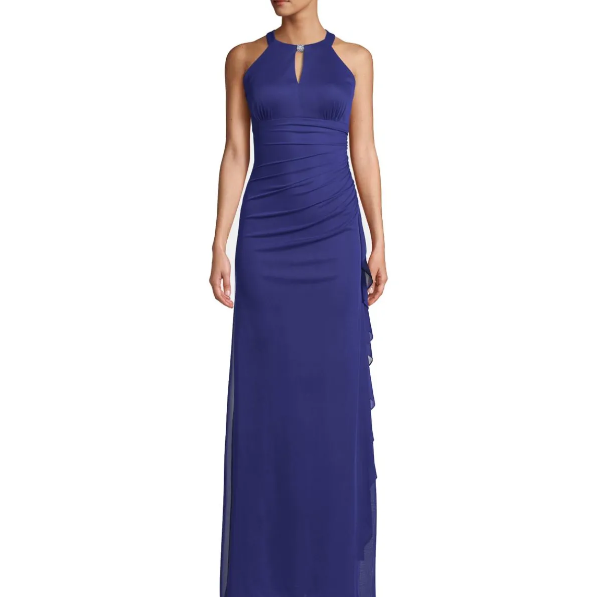Embellished Keyhole Evening Dress