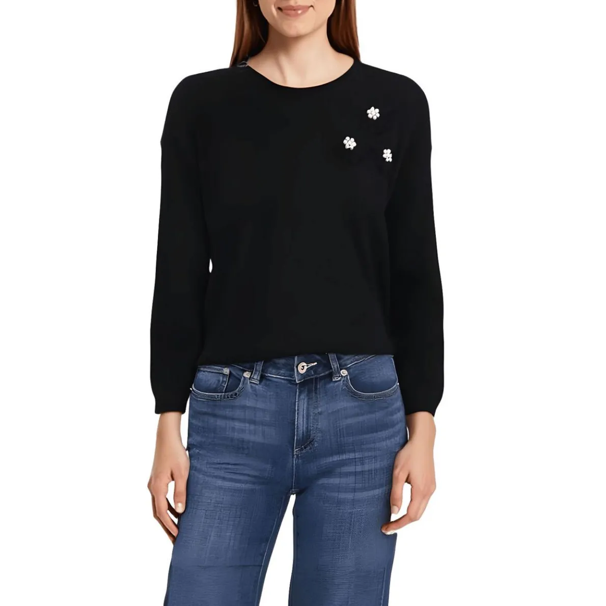 Embellished Knit Pullover Sweater