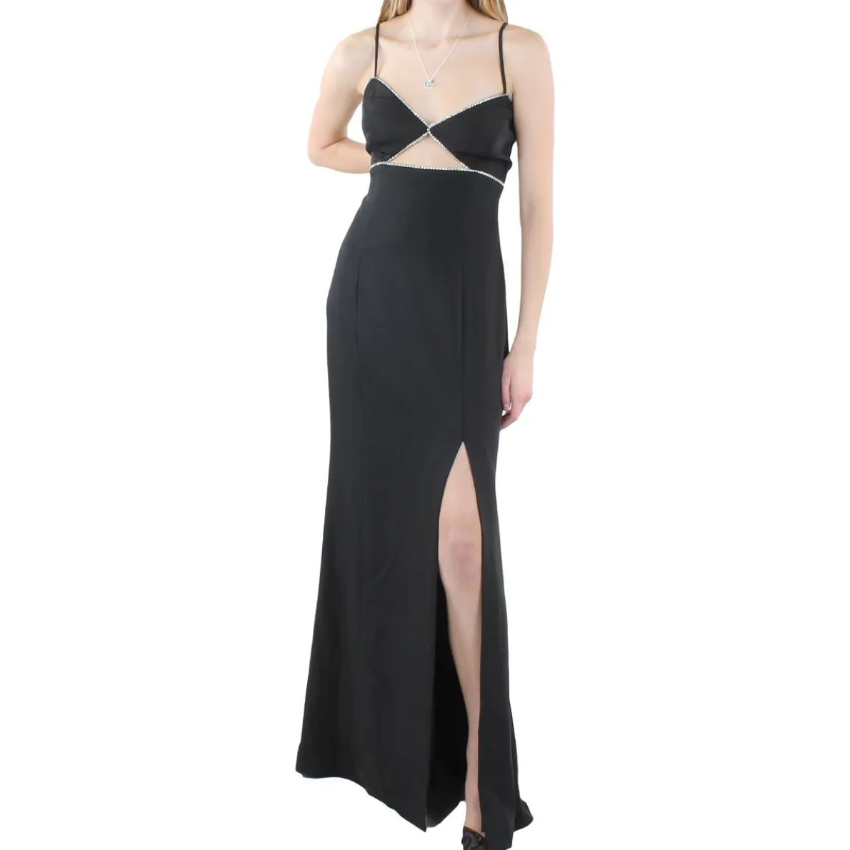 Embellished Maxi Evening Dress