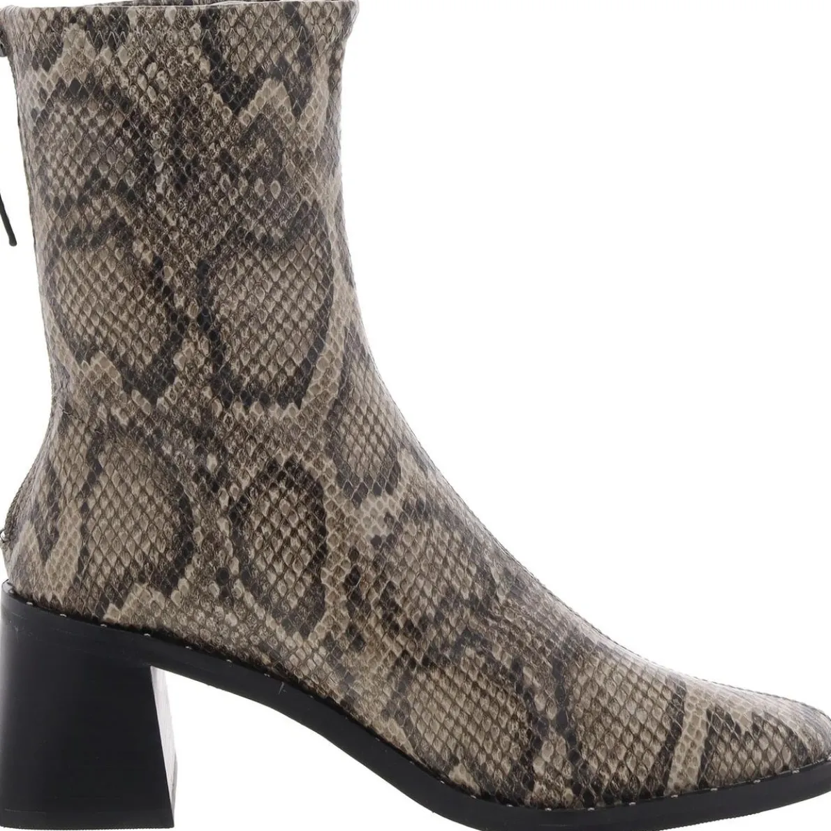 Embossed Faux leather Ankle Boots