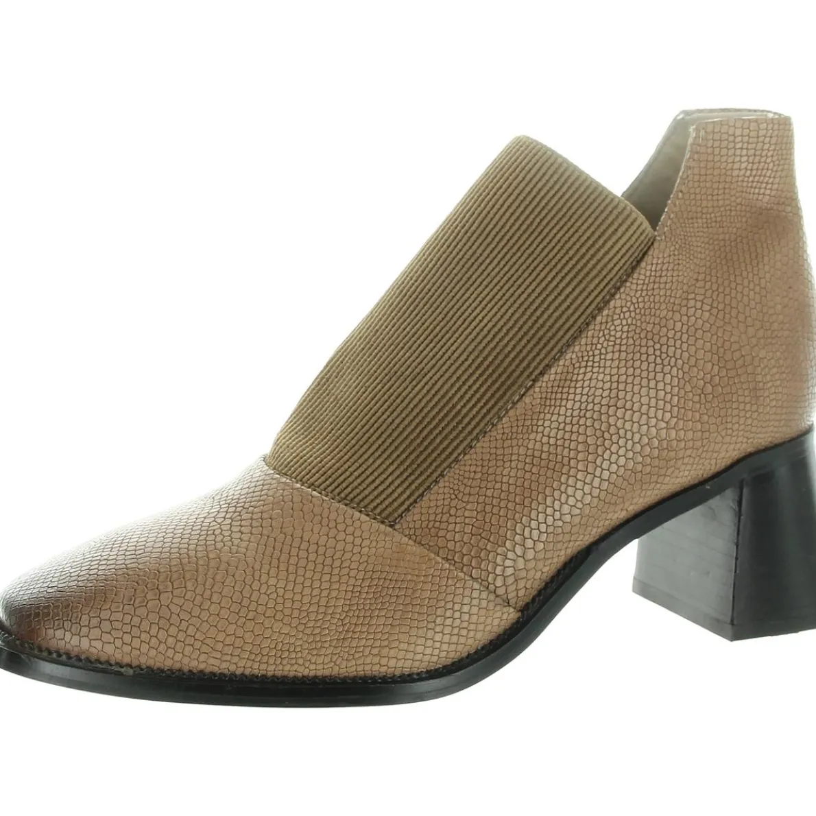 Embossed Leather Ankle Boots