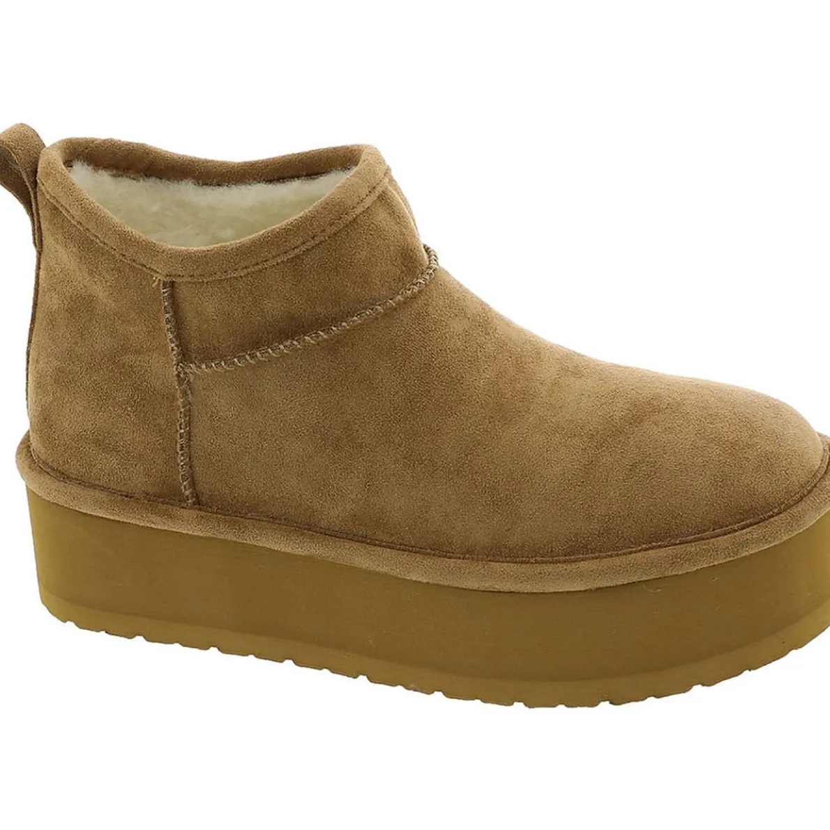 embracce Faux Suede Platform Ankle Boots