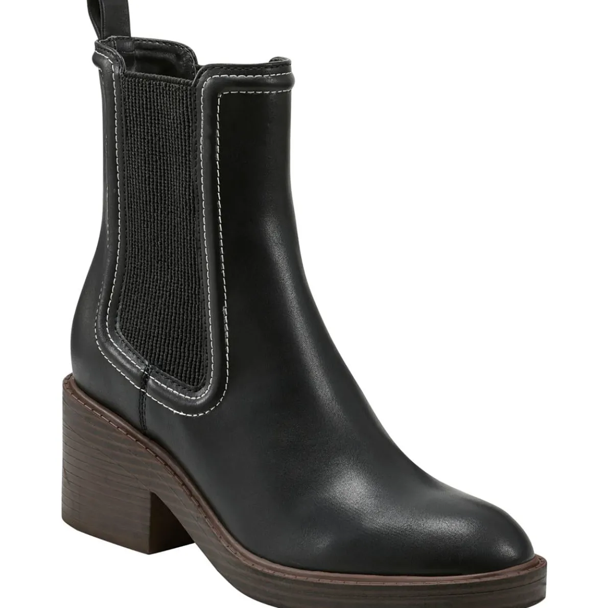 ENISY3 Faux Leather Pull on Ankle Boots