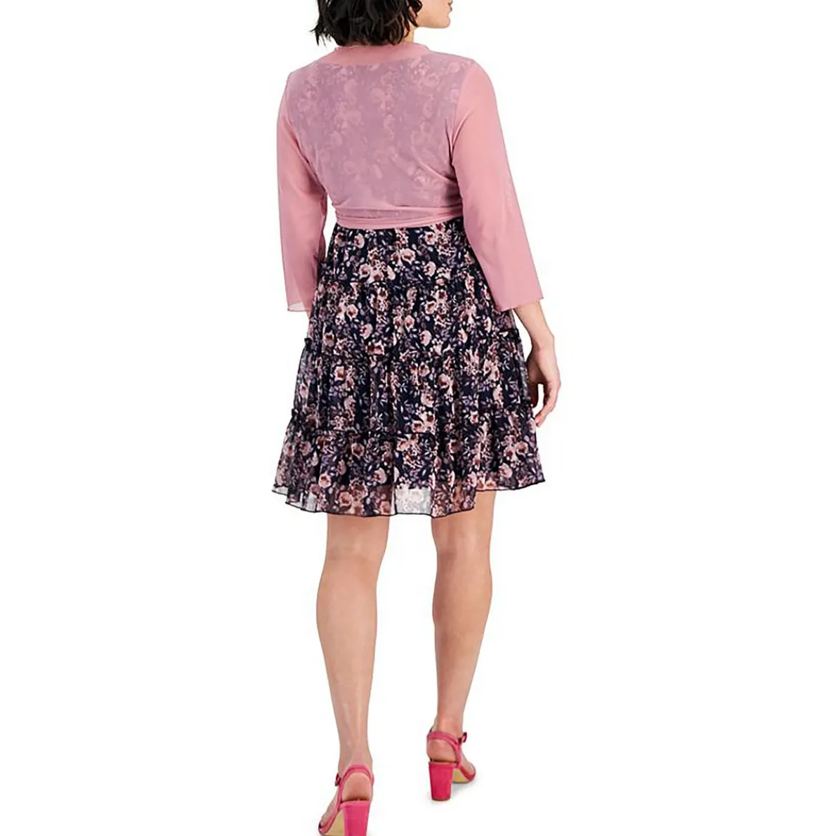 Petites Mesh Tie Front Bolero