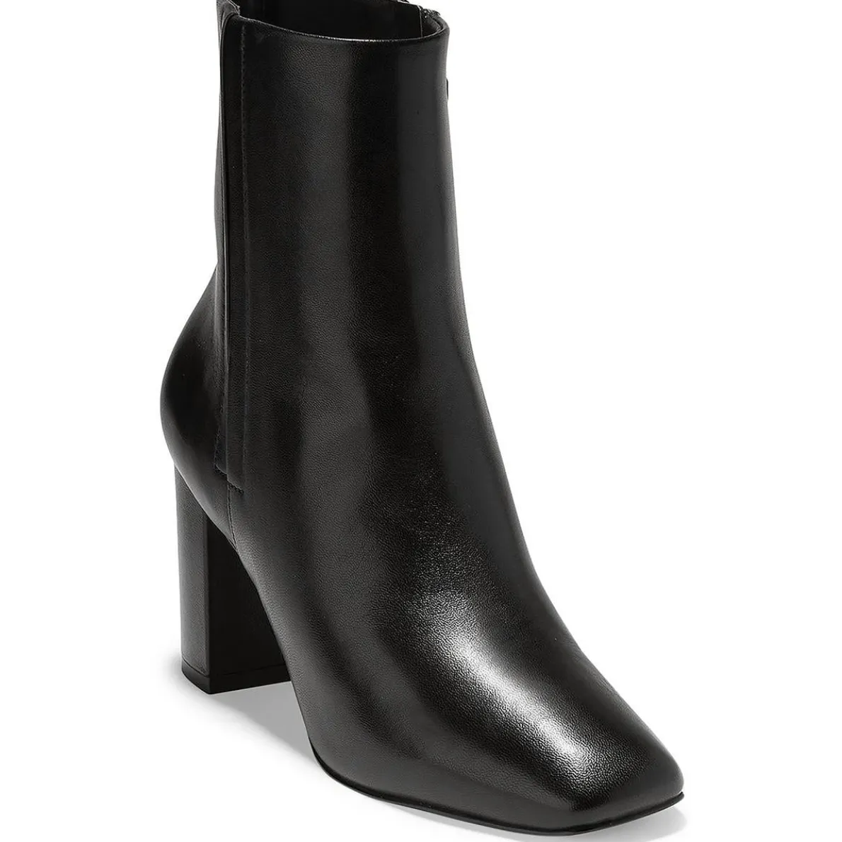 Chrystie Leather Square Toe Mid-Calf Boots