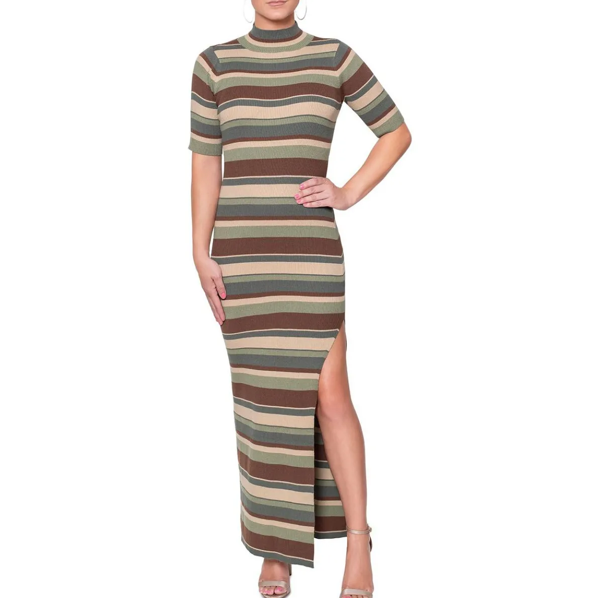Esme Striped Maxi Sweaterdress