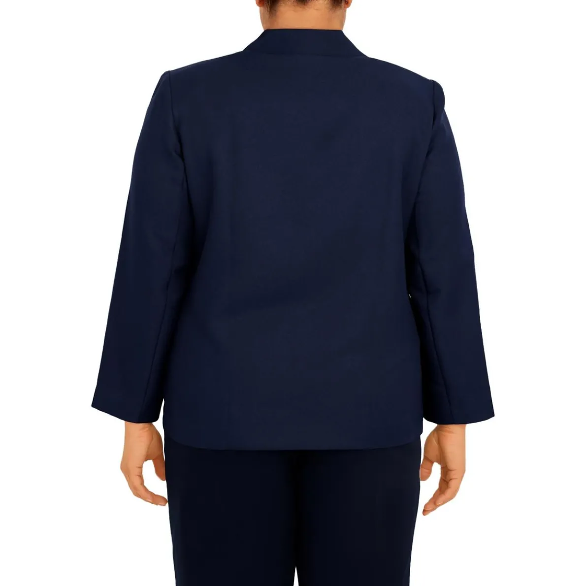 Plus Ribbed Two-Button Blazer