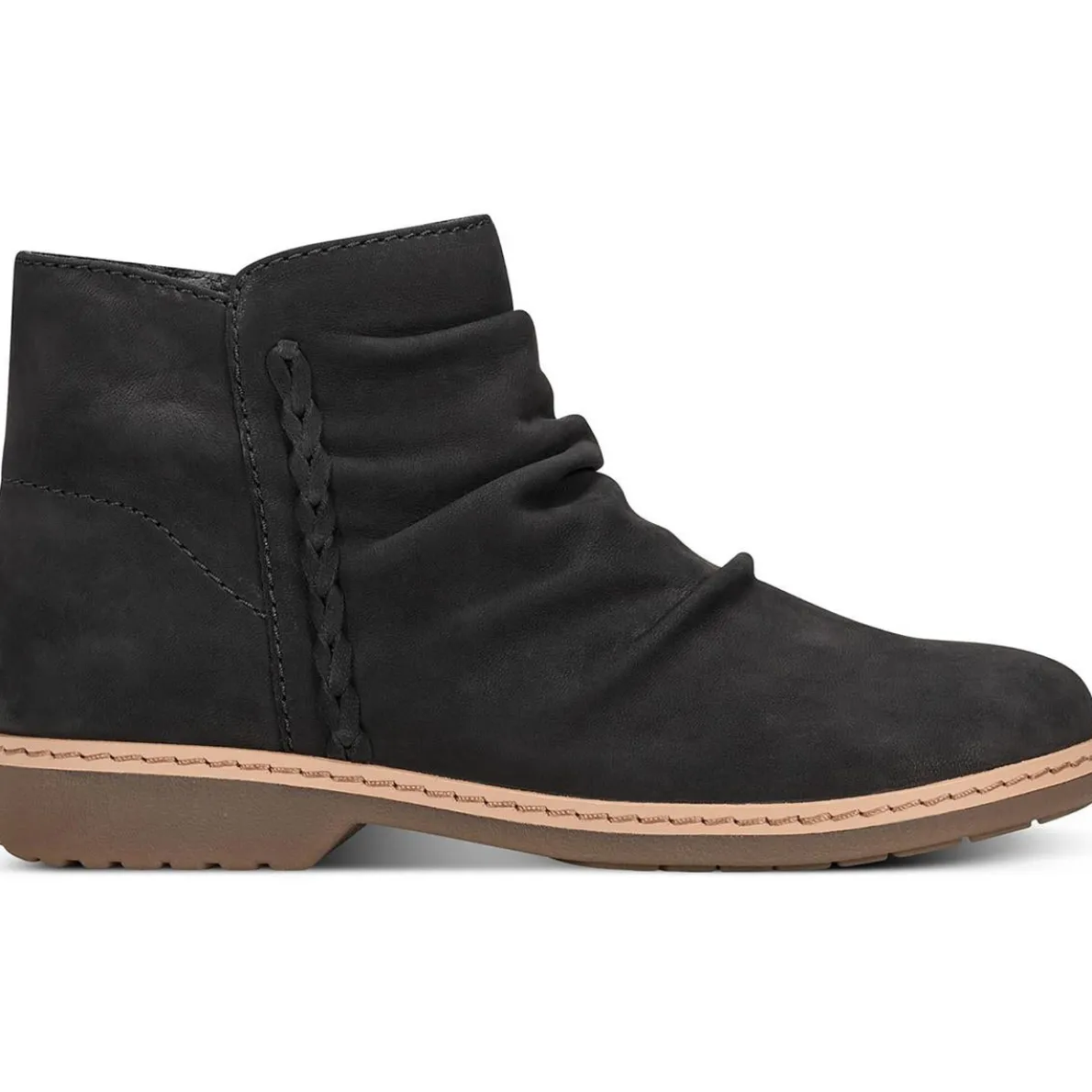 ETHILAREE Zipper Faux Leather Booties