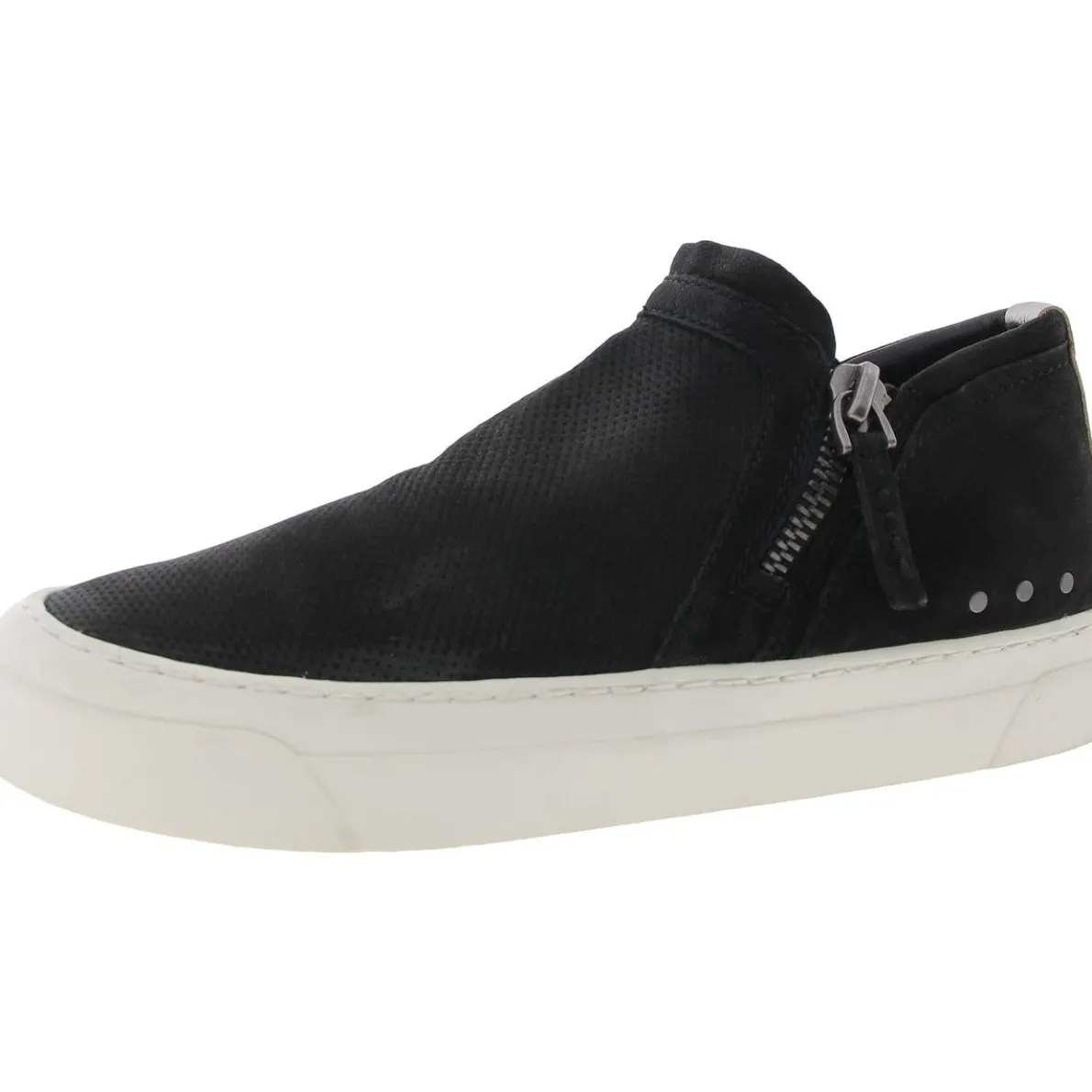 Double Zipper Leather Casual And Fashion Sneakers