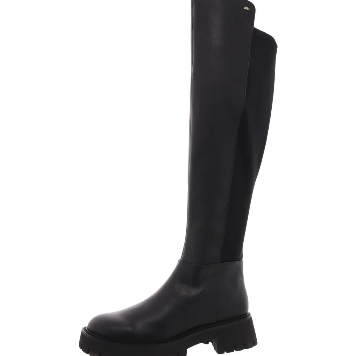 ASHER BOOT Lugged Sole Leather Over-The-Knee Boots