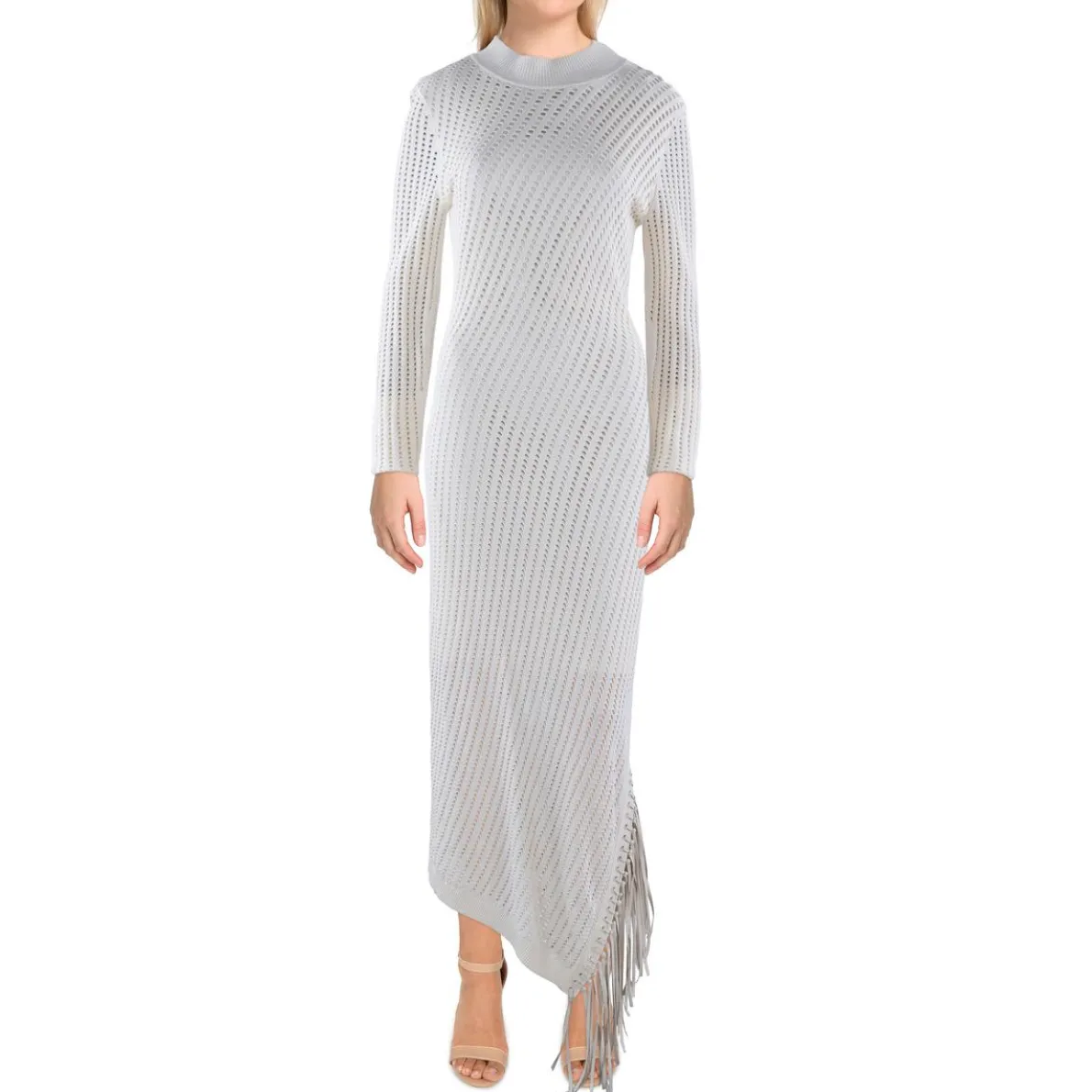 Eyelet Fringe Maxi Dress