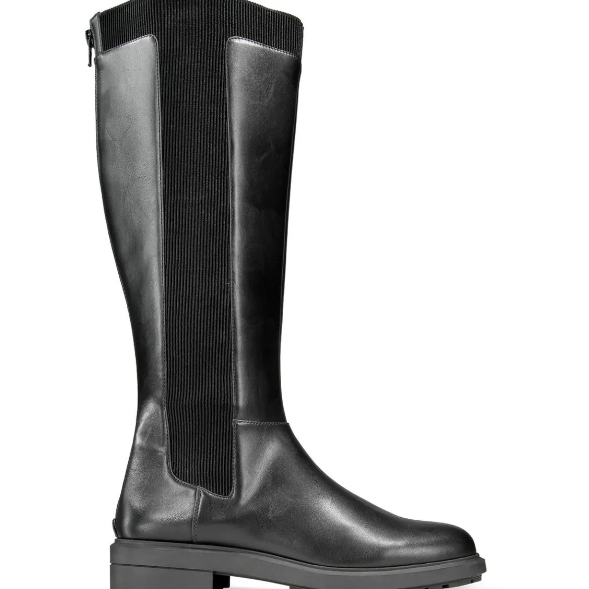 TAMIRA Zipper Faux Leather Knee-High Boots