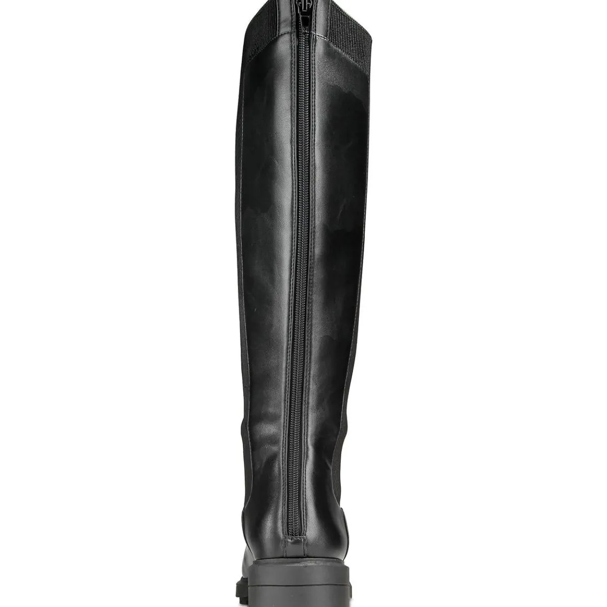 TAMIRA Zipper Faux Leather Knee-High Boots
