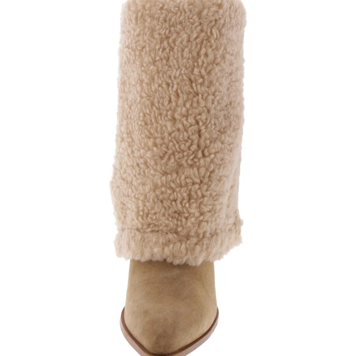 Livvy-F Faux Shearling Block Heel Mid-Calf Boots