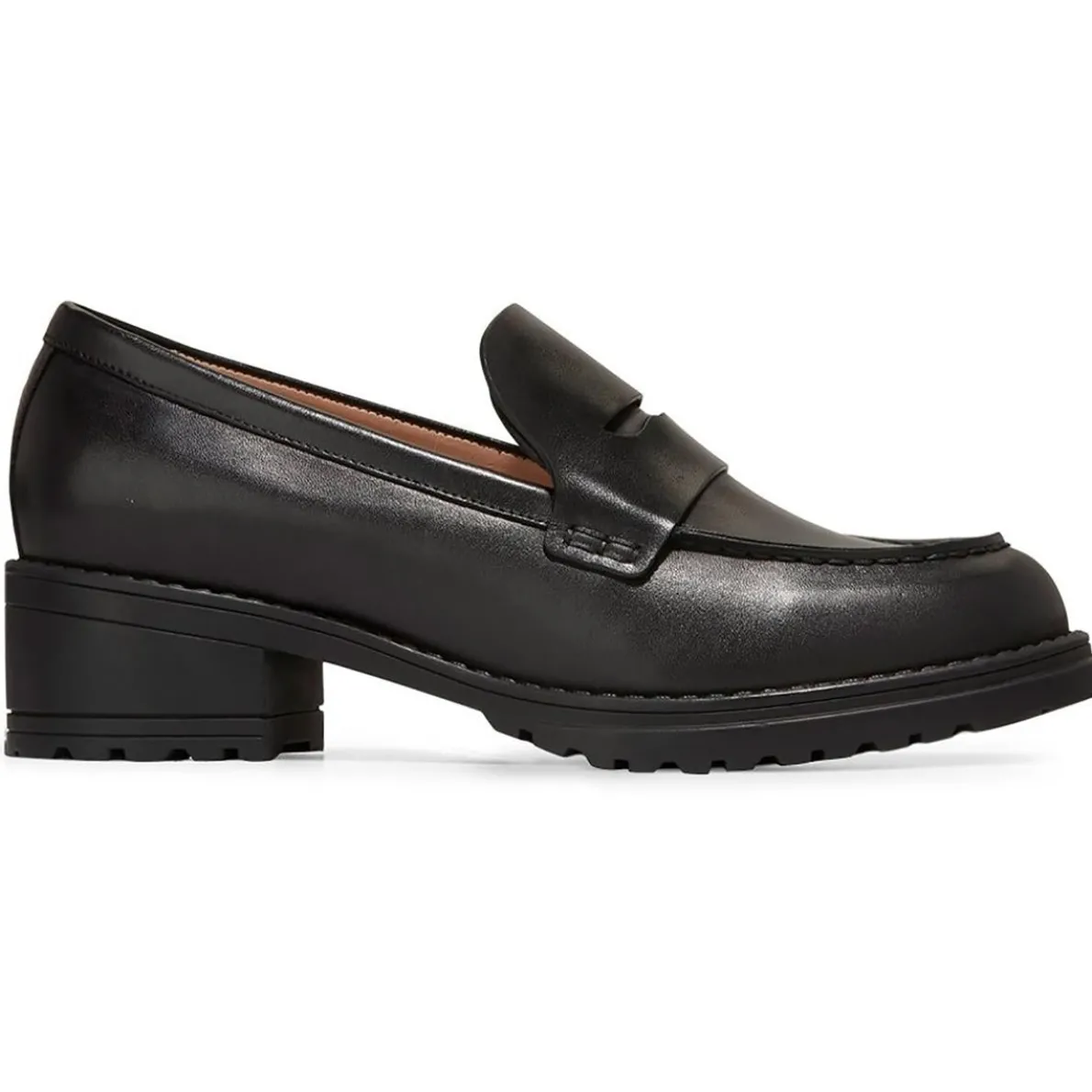 Camea Lug Loafer Leather Loafer Heels