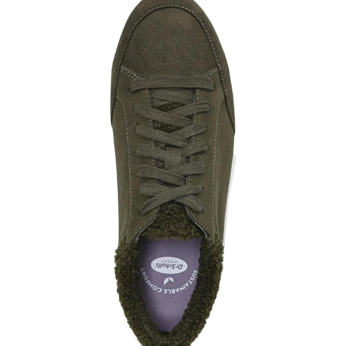 Dr. Scholl's Now Cozy Faux Fur Trim Low Top Slip On Sneakers