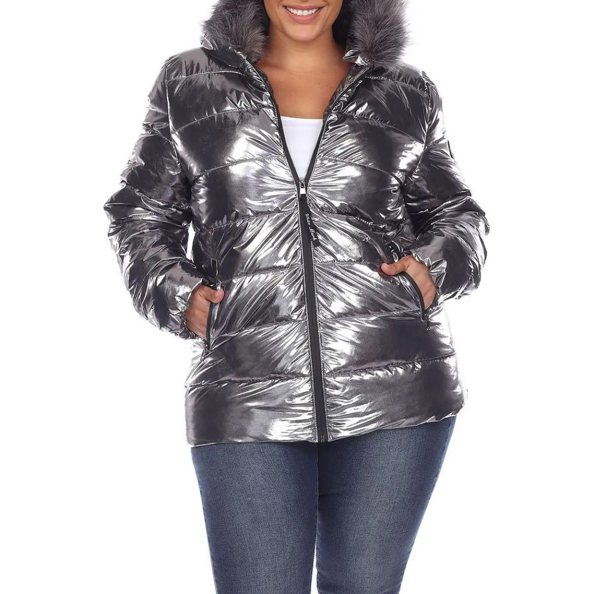 Faux Fur Cold Weather Puffer Jacket