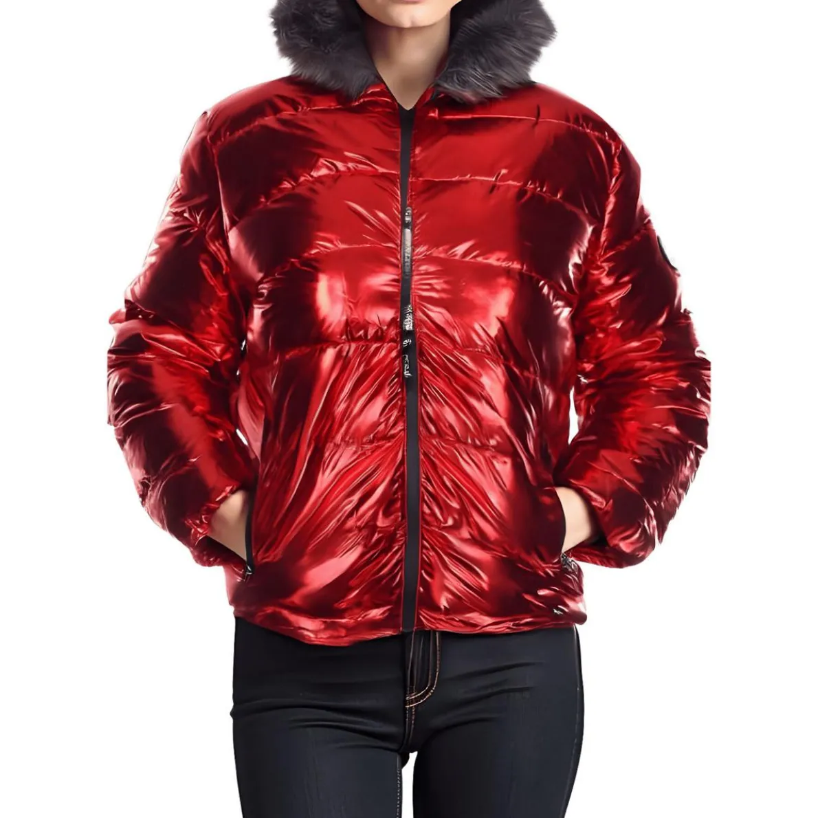 Faux Fur Cold Weather Puffer Jacket
