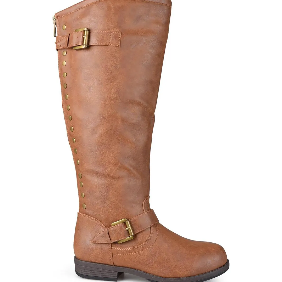 Faux Leather Knee-High Boots