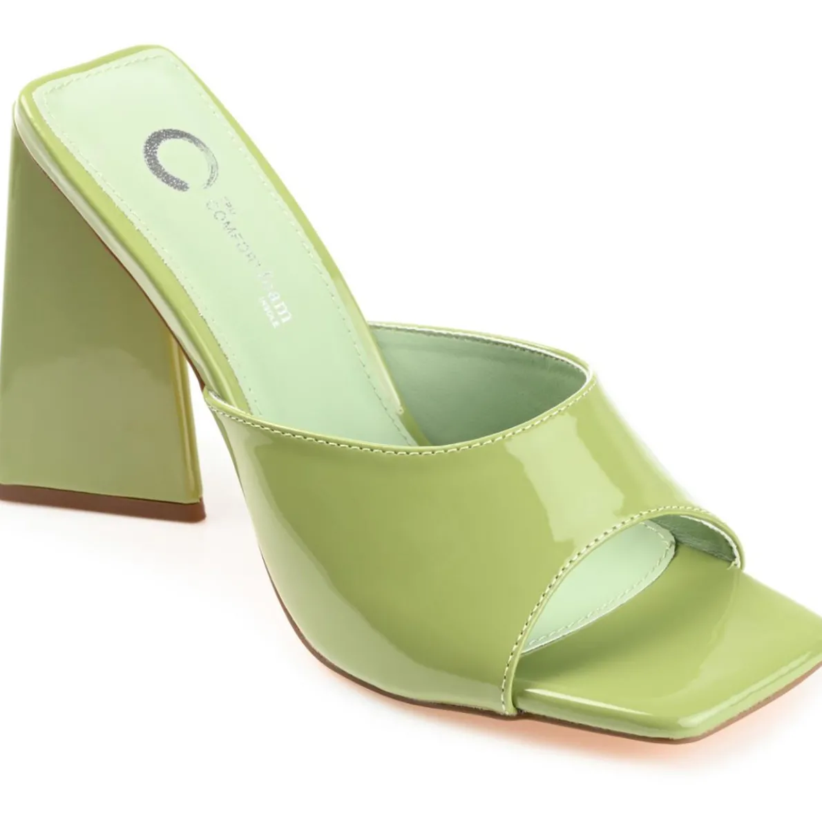 Faux Leather Open Toe Pumps